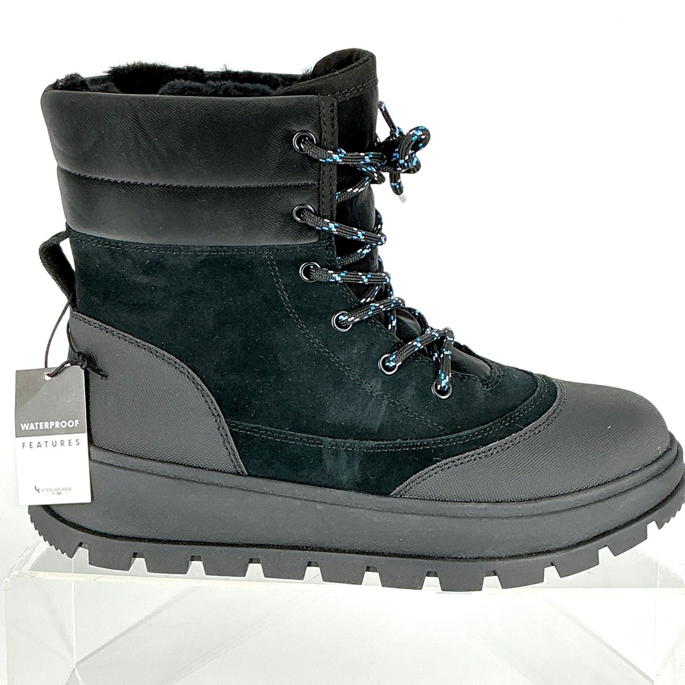 Koolaburra‎ by UGG Size 9 Mens Black Waterproof Suede Winter Boots NEW $120